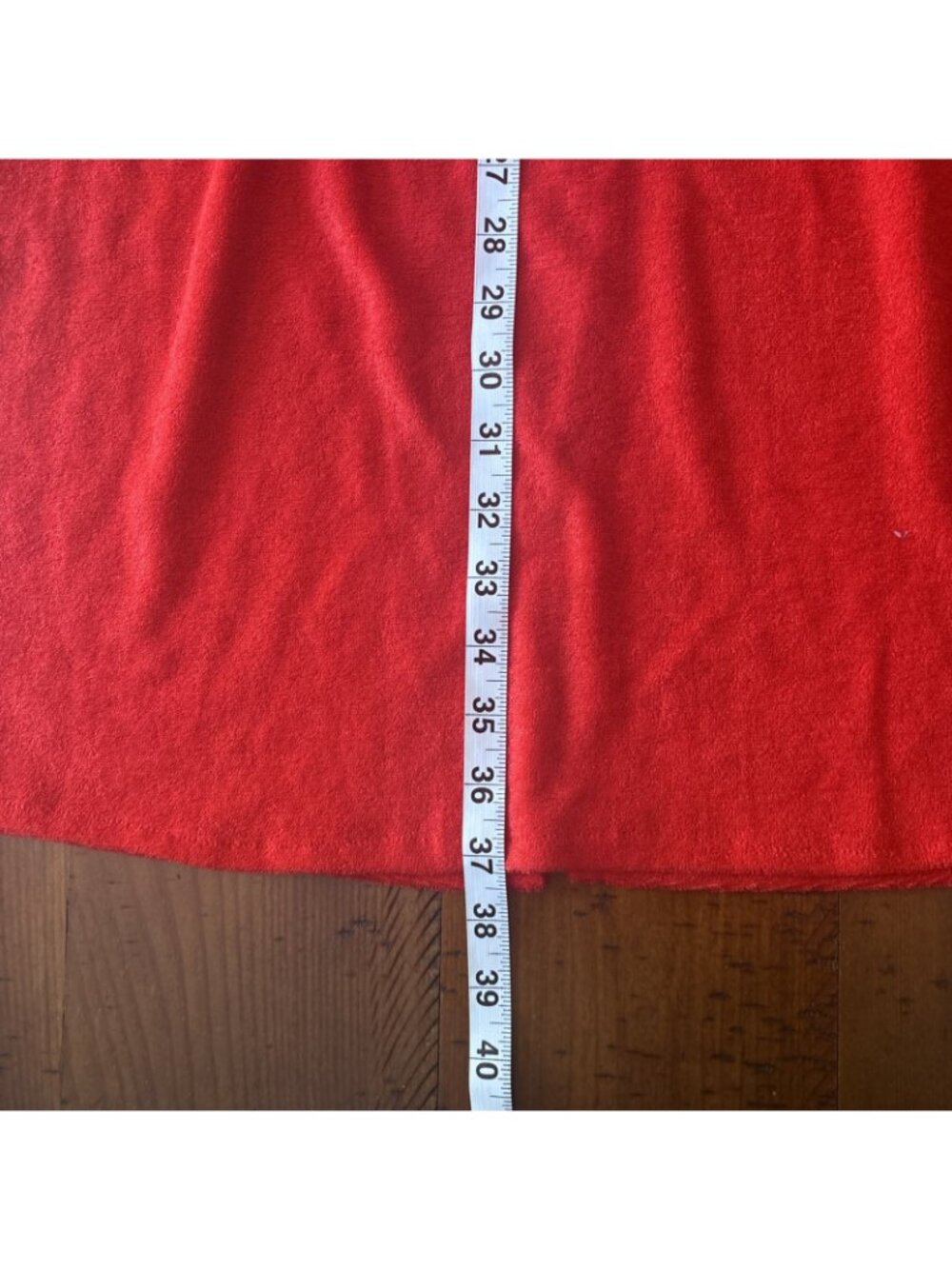 Vintage Red Terry cloth Dress Sundress Yellow Trim Size Large NOS 1970’s Runs Sm - Picture 6 of 8